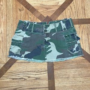 Camo Print Mini Skirt